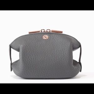 Dagne Dover Large Lola Leather Pouch ~ Graphite